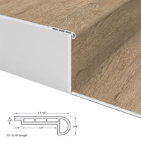 Aged Hickory Cali Vinyl Stair Nosing Flush Windansea