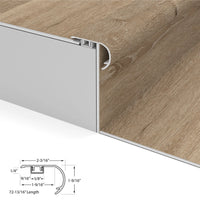 Aged Hickory Cali Vinyl Stair Nosing Overlap Windansea