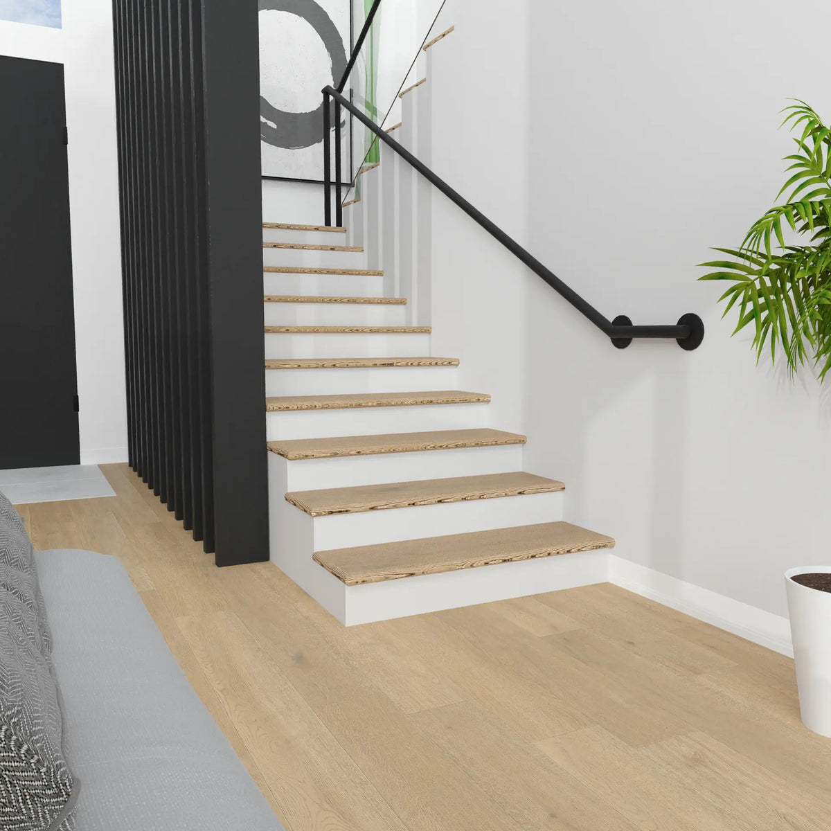 Aliso Almond Laguna Vinyl Stair Tread w/ Cap
