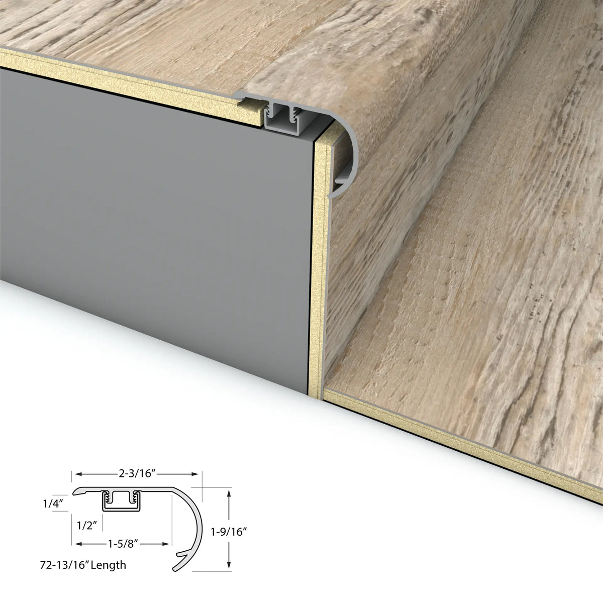 Bridge Beam Stair Nosing Overlap 6.5mm