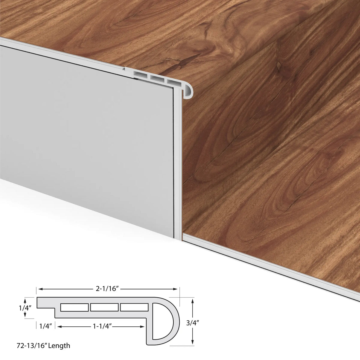 Classic Acacia Cali Vinyl Stair Nosing Flush Windansea