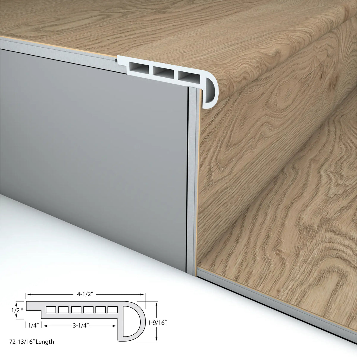 Del Mar Drift Cali Vinyl Stair Nosing Flush