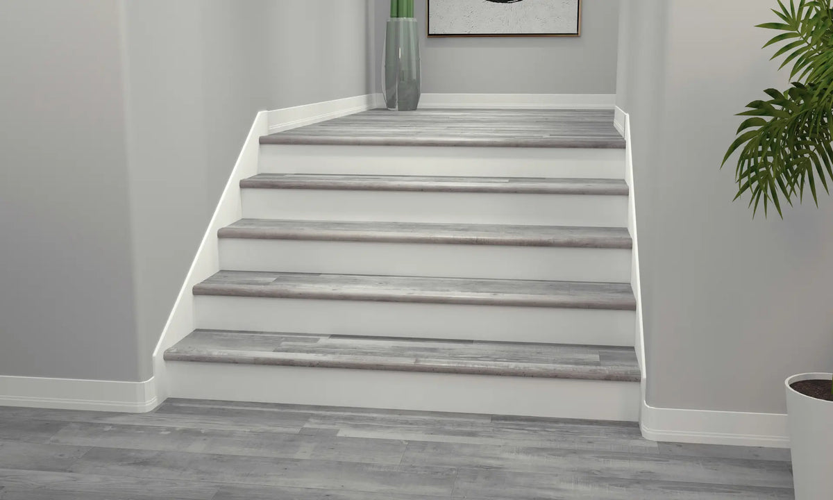 Gray Ash Cali Vinyl Stair Nosing Overlap Windansea