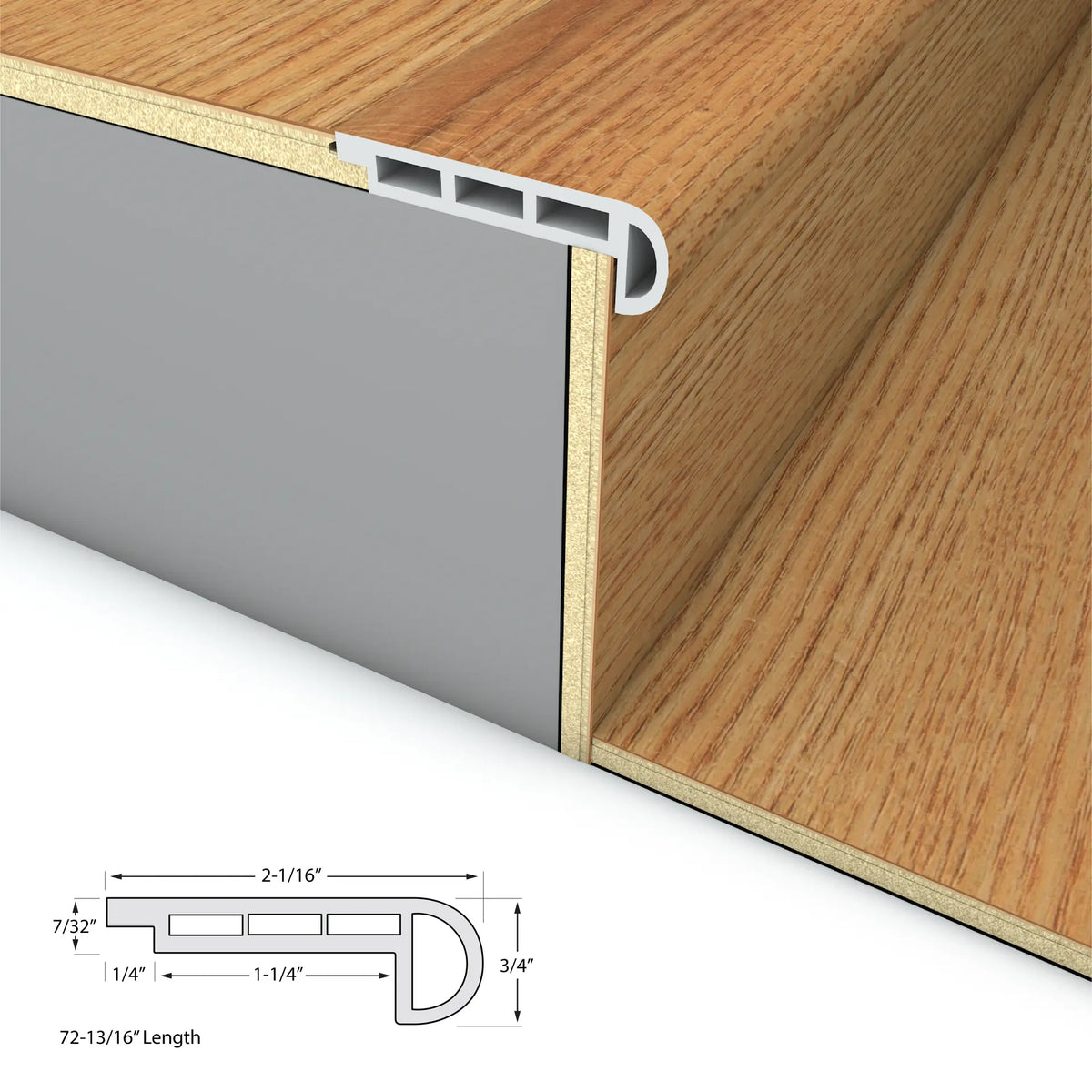 Honey Beam Stair Nosing Flush 6.5mm