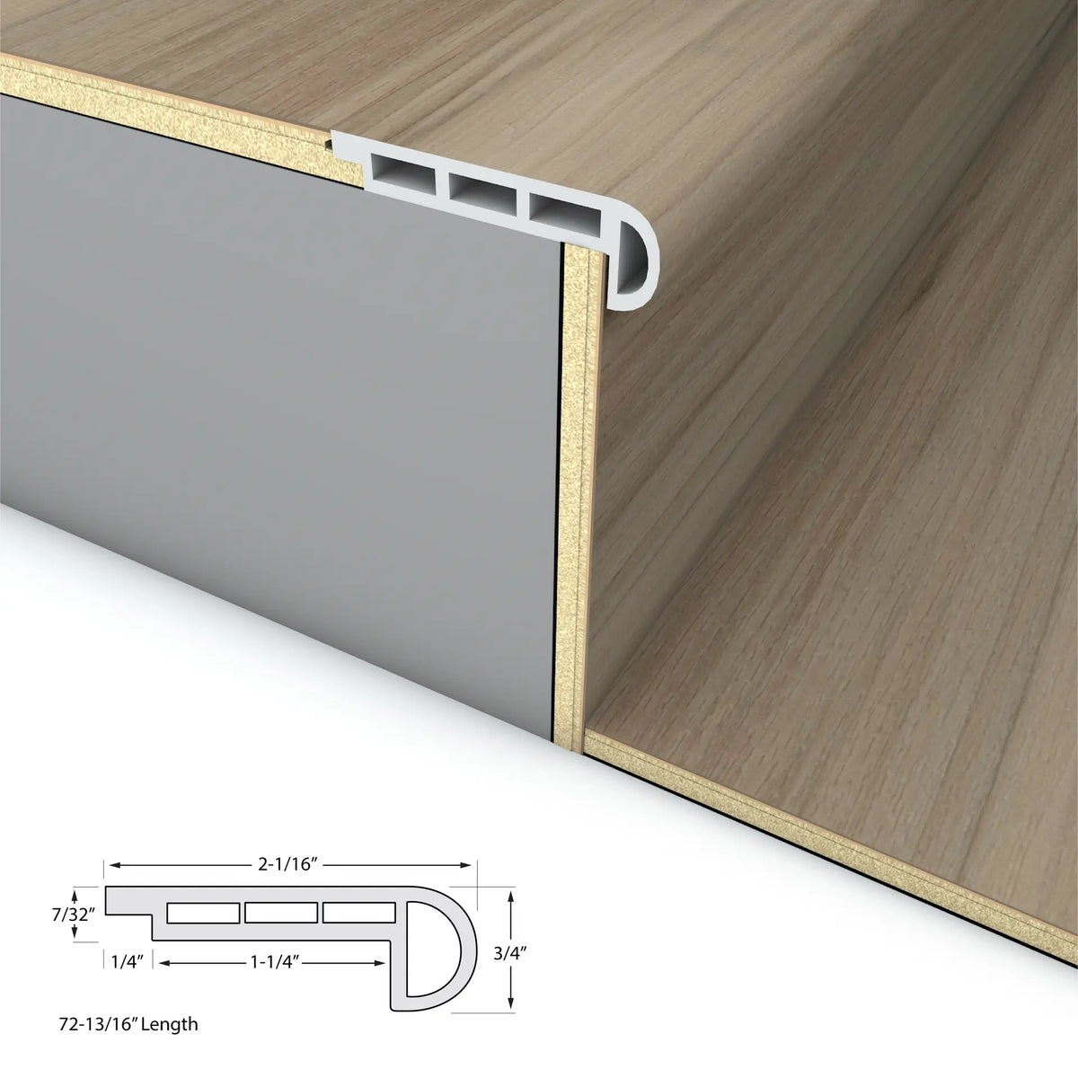 Pelican Post Stair Nosing Flush 6.5mm