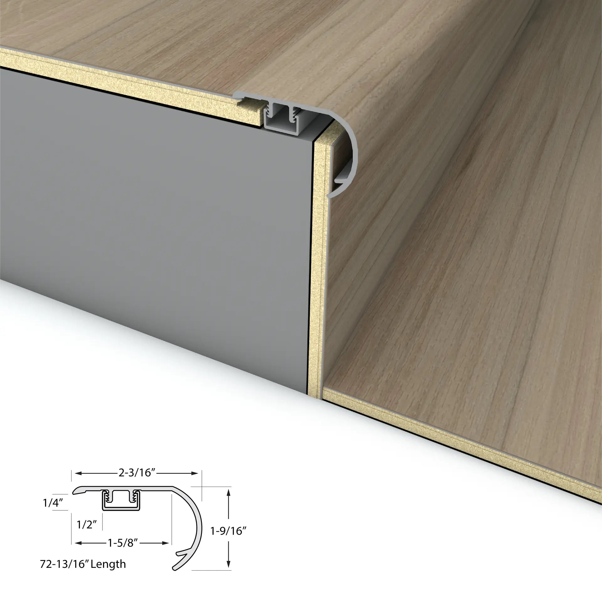 Buy Pelican Post Stair Nosing Overlap 6.5mm | Color Matched – The ...