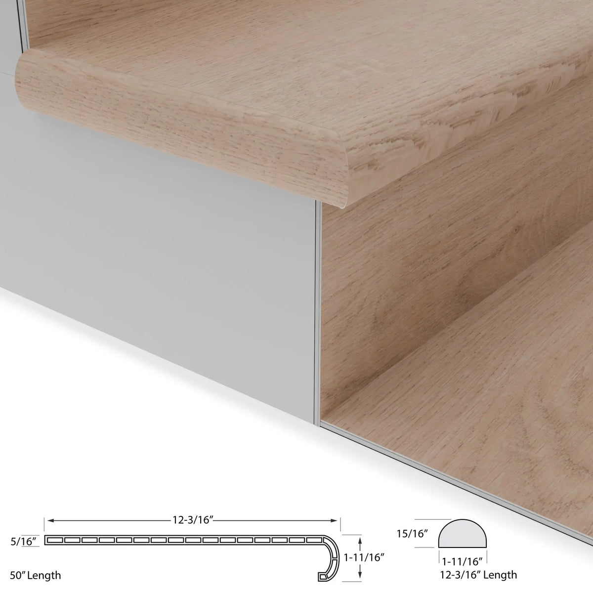 Rockaway Oak Tread w/ Cap Universal