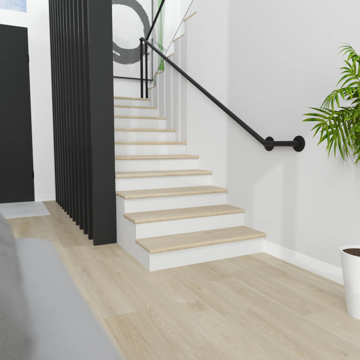Sandstone Wash Laguna Vinyl Stair Tread w/ Cap