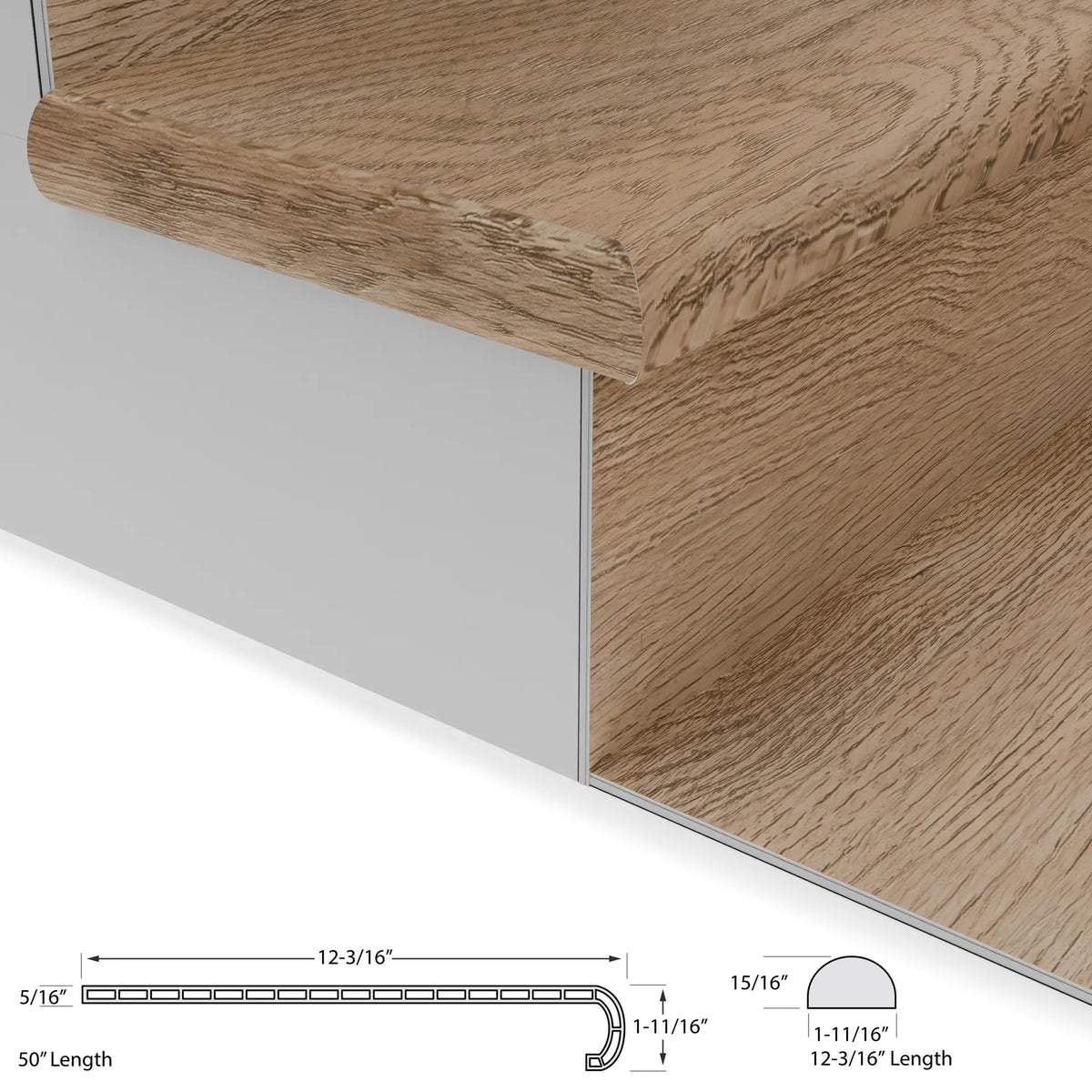 Tourmaline Toast Cali Vinyl Stair Tread